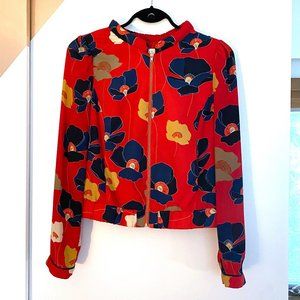 Anthropologie Harlyn Jutka Floral Bomber Jacket